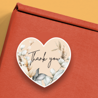 لیبل تشکر طرح قلب