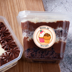 لیبل آماده طرح کاپ کیک