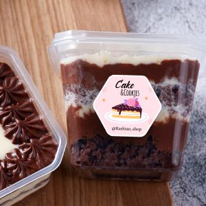 لیبل آماده طرح رز کیک