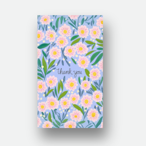 کارت تشکر گل‌دار با چاپ آی‌دی اختصاصی در بسته ۱۰ عددی برای مزون و فروشگاه‌ها