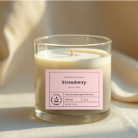 لیبل آماده شمع طرح توت فرنگی